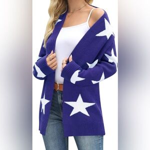 3/$35 Blue and White Stars Cardigan